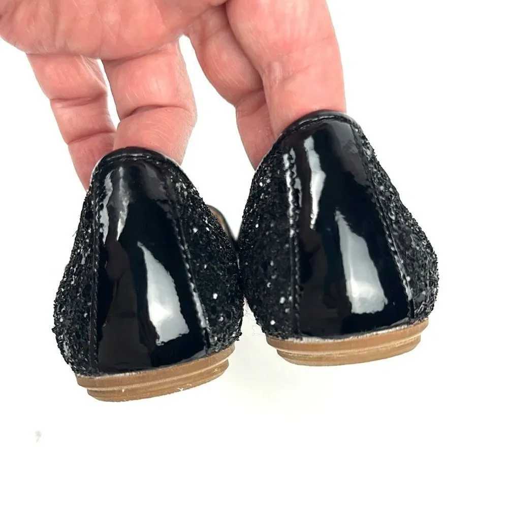 New GARVALIN Spain Girls Sparkly Formal Flat Black Mary Jane Shoes EUR 30 US 13
